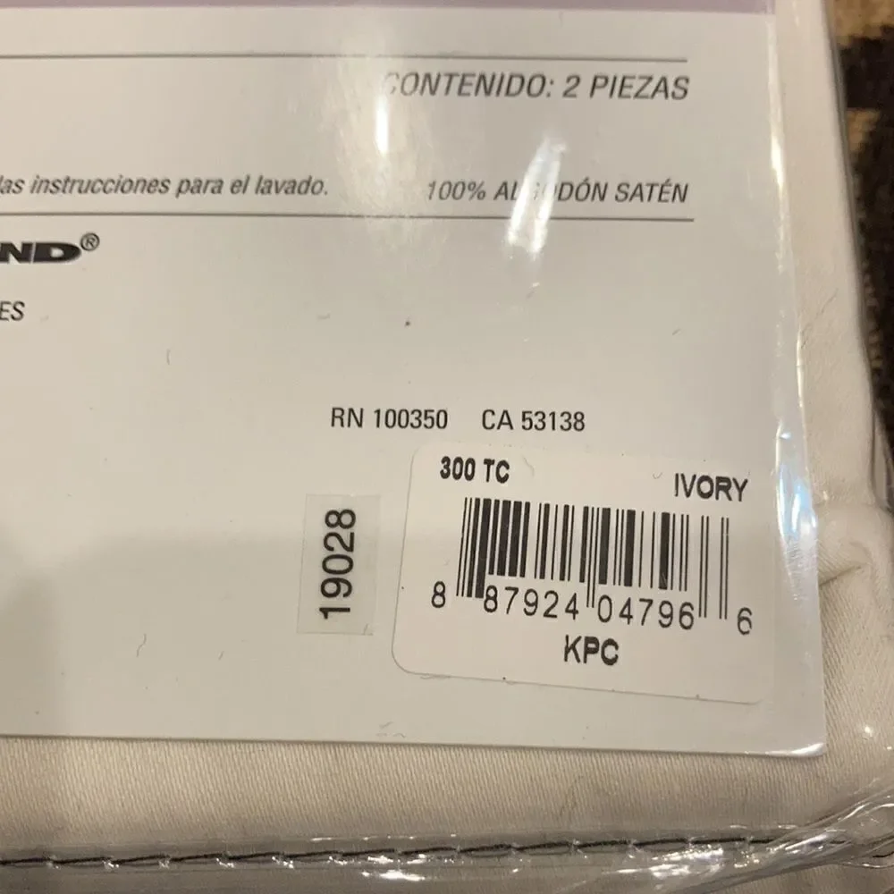 New SALT™ 300-Thread-Count Cotton Sateen Pillowcases (Set of 2) ivory